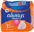 Hygienické vložky classic clean feel protection normal always