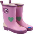 Gummistiefel mit Herz-Muster, rosa, Gr. 26/27 Mikk-Line