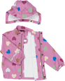 Regenjacke mit Herz-Muster, rosa, Gr. 86/92 Mikk-Line