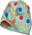 Mütze mit Punkte-Muster, grün, Gr. 48/49 ALANA