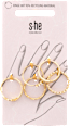 Mehrfachringe schlicht gold  s-he stylecollection