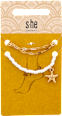 Fußketten-Set Meeresmotive gold s-he stylecollection