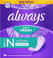 Slipeinlagen Daily Fresh & Protect Normal ohne Duft Big Pack always