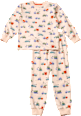 Schlafanzug Pro Climate mit Baustellen-Muster, beige, Gr. 122/128 ALANA