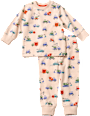 Schlafanzug Pro Climate mit Baustellen-Muster, beige, Gr. 74/80 ALANA