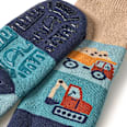 Stoppersocken mit Baustellen-Motiv, blau, Gr. 21/22 ALANA