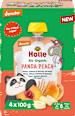 Quetschie Panda Peach Pfirsich, Aprikose, Banane mit Dinkel ab dem 8. Monat Holle