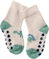 ABS Socken mit Dino-Motiv, beige & grün, Gr. 19/22 ALANA