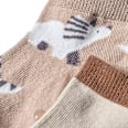 ABS Sneaker Socken mit Dino-Muster, braun, Gr. 19/22 ALANA