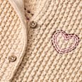 Strickjacke mit Herz-Stickerei, beige, Gr. 92 ALANA