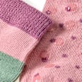 ABS Sneaker Socken mit Punkte-Muster, rosa & grün, Gr. 19/22 ALANA