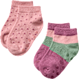 ABS Sneaker Socken mit Punkte-Muster, rosa & grün, Gr. 19/22 ALANA