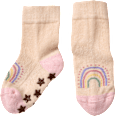 ABS Socken mit Regenbogen-Motiv, beige + rosa, Gr. 19/22 ALANA