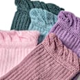 Socken mit Ripp-Struktur, lila + rosa + grün, Gr. 23/26 PUSBLU
