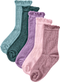 Socken mit Ripp-Struktur, lila + rosa + grün, Gr. 23/26 PUSBLU