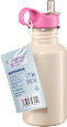 Trinkflasche Kinder Edelstahl beige Flamingo babylove