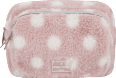 Kulturtasche mit Punkten rosa manòu