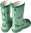 Gummistiefel mit Frosch-Muster, grün, Gr. 26/27 PUSBLU
