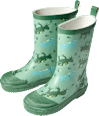 Gummistiefel mit Frosch-Muster, grün, Gr. 28/29 PUSBLU