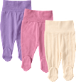 Leggings mit Fuß, rosa + beige + lila, Gr. 56 ALANA