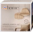 Hängelampen-Set aus Kunststoffpapier, weiß (21x26/19x26  cm) dm home