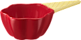 Eisschale aus Keramik, rot (4,8x17 cm) dm home