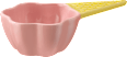 Eisschale aus Keramik, rosa (4,8x17 cm) dm home
