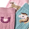 Socken mit Pferde-Motiv, rosa + blau, Gr. 27/29 ALANA