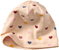 Mütze mit Ajour-Struktur & Herz-Muster, beige, Gr. 50/51 ALANA