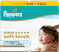 Feuchttücher Aqua Soft Touch (9x48 St) Pampers baby-dry