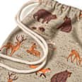 Turnbeutel mit Bär & Hirsch-Muster, grün, ca. 32 x 40 cm ALANA