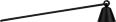 Kerzenlöscher aus Metall, schwarz (26x3,8 cm) Jean&Len