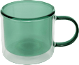 Kaffeebecher aus Borosilikatglas, doppelwandig, salbei (270 ml) Jean&Len