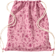 Turnbeutel mit Hasen- & Pilz-Muster, rosa, ca. 32 x 40 cm ALANA