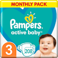 Plenice velikost 3 - mesečno pakiranje (6-10 kg) Pampers active baby