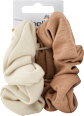 Scrunchie (skunci), barna, törtfehér ebelin