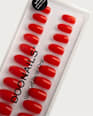 Künstliche Nägel, Soft Gel Press Ons Rose Red Medium Round Doonails