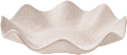 Servierschale aus Steingut mit Wellenrand, beige (32,5x8,5 cm)  Dekorieren & Einrichten
