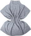 Poncho mit Kragen grau PURSET