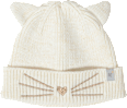 Haube Mädchen Katze creme PURSET