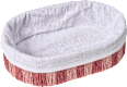 Brotkorb oval, pflaume gestreift (30x20x8 cm)  BOLTZE