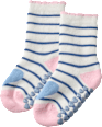 ABS Socken mit Herz-Motiv, weiß & blau, Gr. 19/22 ALANA