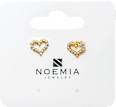Naušnice srce - Gold Noemia