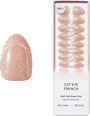 Künstliche Nägel Press Ons Short Almond Cat Eye French Maniko