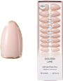 Künstliche Nägel Press Ons Medium Almond Golden Line Maniko