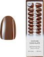 Künstliche Nägel Press Ons Medium Round Chrome Chocolate Maniko