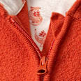 Overall aus Wollwalk mit Mitwachsfunktion & Drachen-Muster, orange, Gr. 62/68 ALANA