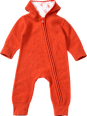 Overall aus Wollwalk mit Mitwachsfunktion & Drachen-Muster, orange, Gr. 62/68 ALANA