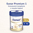 počáteční mléčná kojenecká výživa Premium HMO 1, 0m Sunar