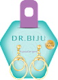 Hipoalergene naušnice duo ring gold DR. BIJU